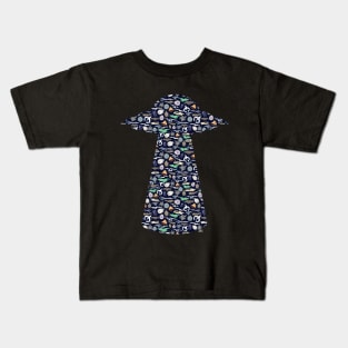 Sci-Fi Space Ships (Shape) Kids T-Shirt